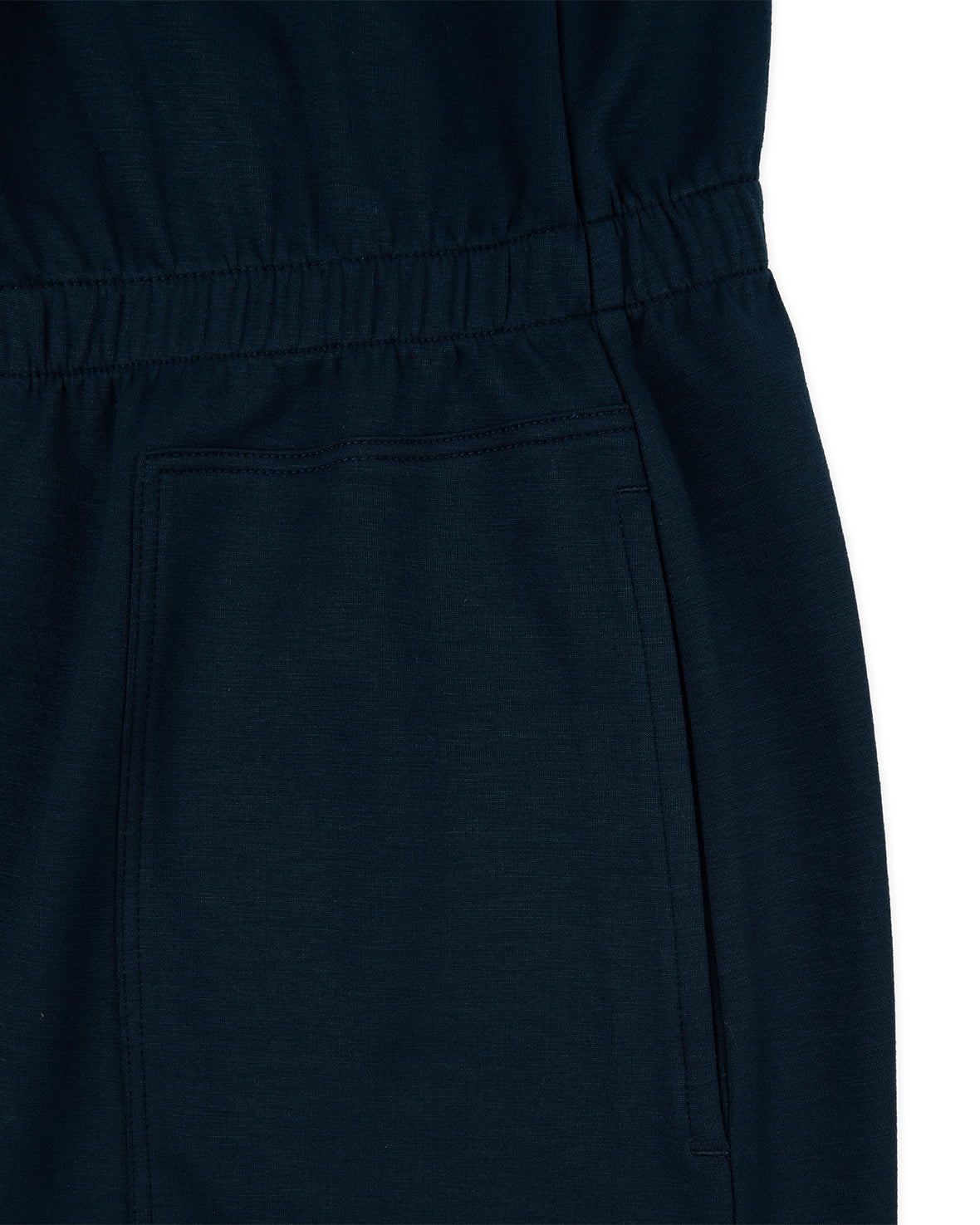 LuxeComfort Scuba Short Playsuit for Women - Navy Blue Jumpsuit with Short Sleeves & Elastic Waist - Perfect for Beach, Vacation, and Summer Outfits