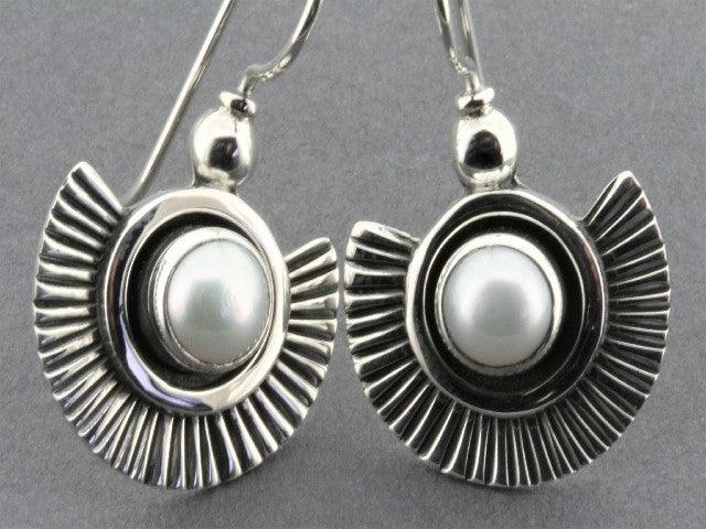 Elegant Pearl Fan Earrings for Women - Perfect for Weddings, Parties & Special Occasions