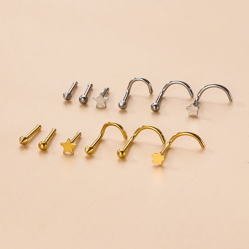 20G Minimalist Star Nose Stud Piercing Jewelry - Hypoallergenic Surgical Steel - Perfect for Everyday Wear & Special Occasions
