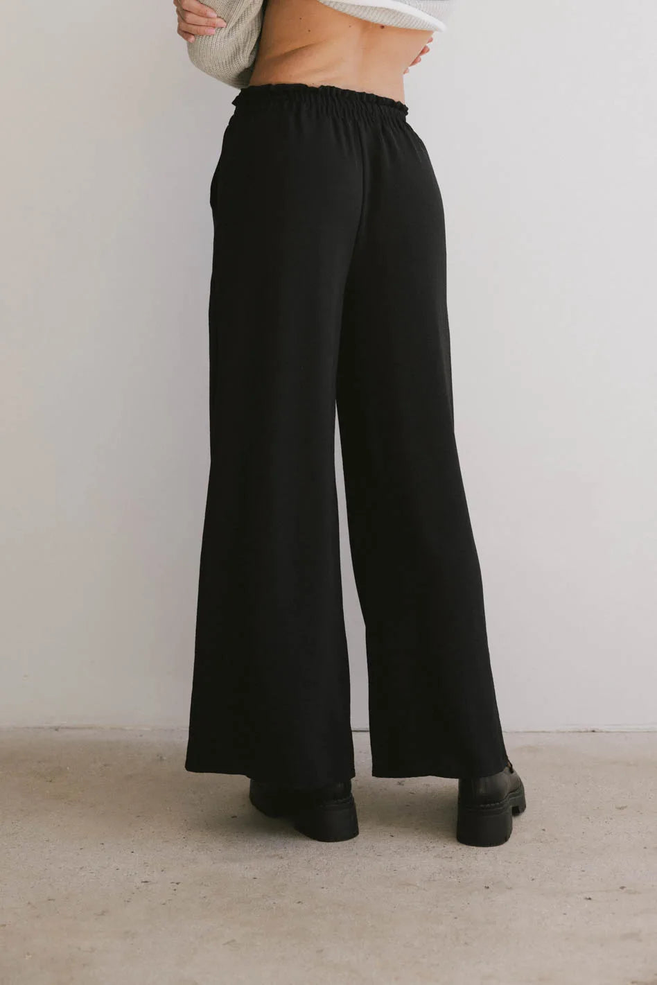 Stylish Black Wide Leg Pants for Women - Comfortable & Trendy Lounge Pants for Casual Wear, Office, or Travel