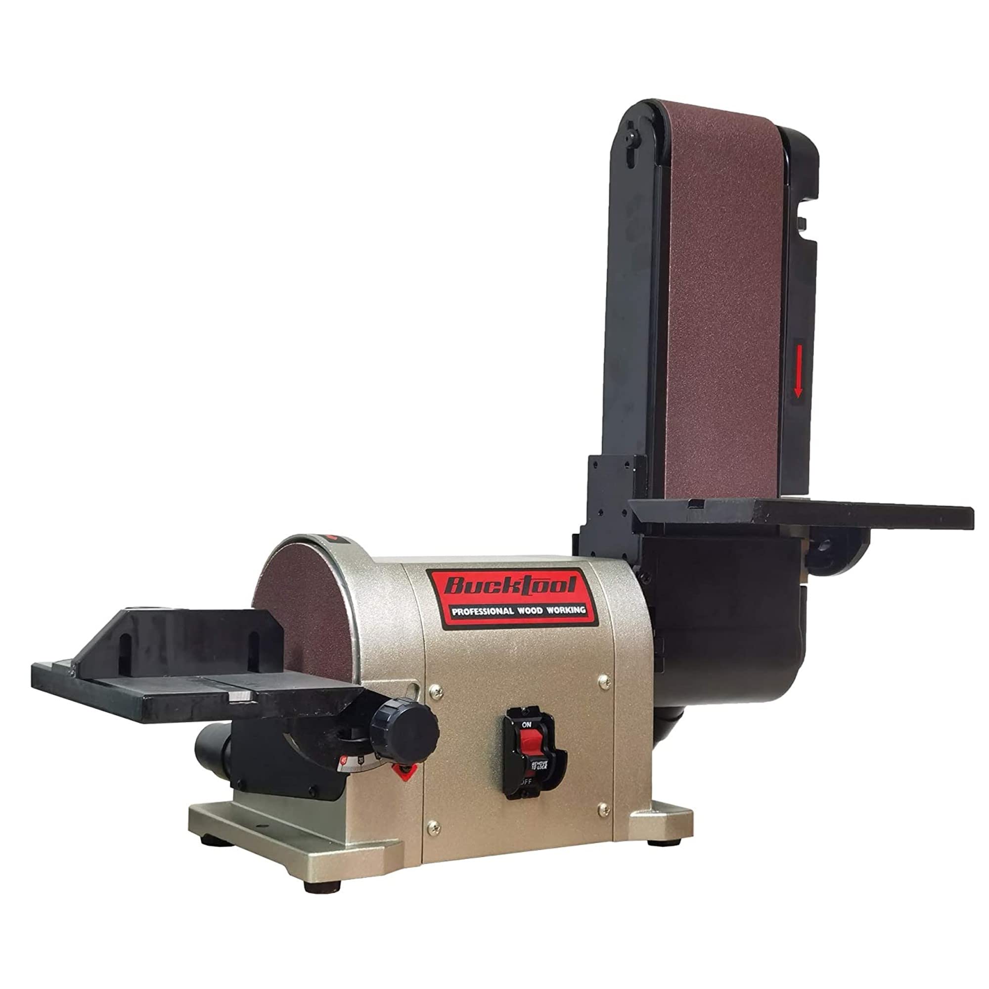 BUCKTOOL 5.0A 4x36 Inch Belt & 6 Inch Disc Sander with 3/4HP Motor - Portable Aluminum Base BD4603 Upgraded Model for Woodworking, Metal Polishing & DIY Projects