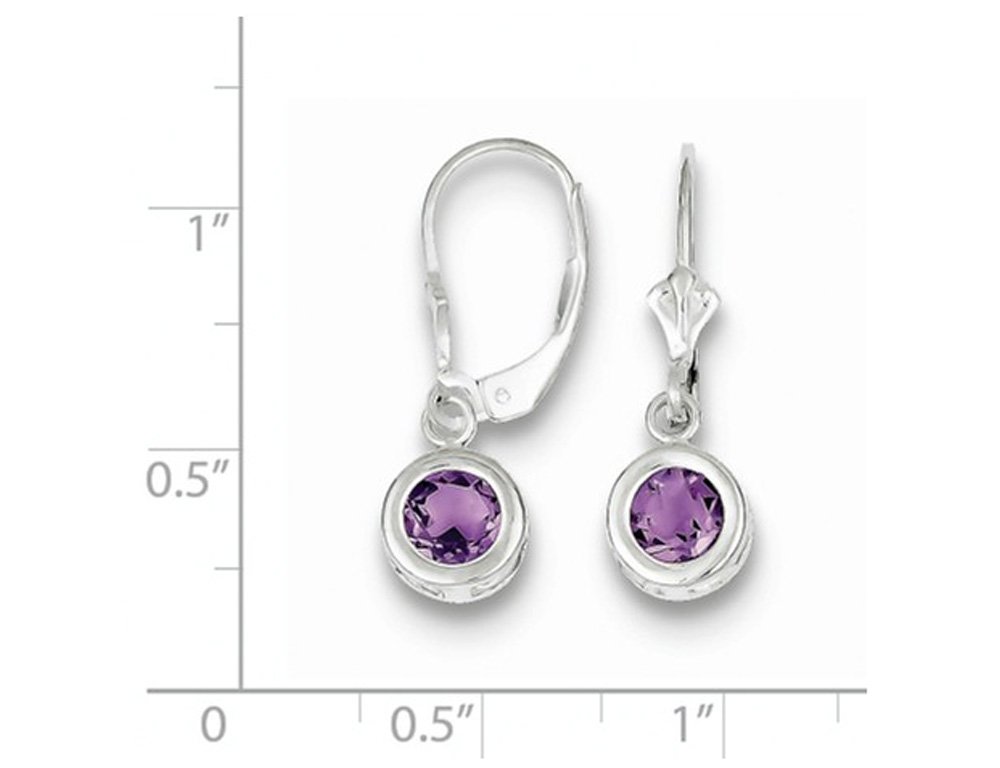 1.50 Carat Amethyst Sterling Silver Drop Earrings for Women - Perfect for Weddings, Parties & Special Occasions