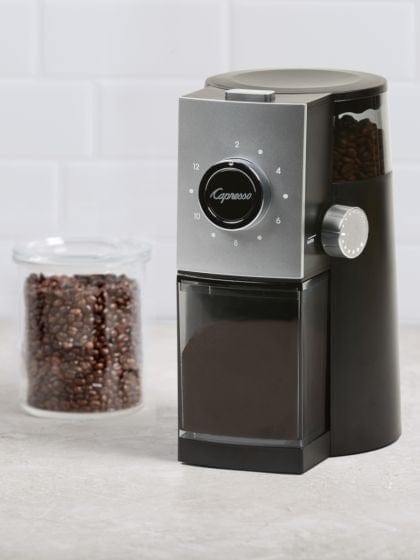 Capresso Grind Select Burr Coffee Grinder - Adjustable Coarseness for Espresso, Drip & French Press - Perfect for Home Baristas & Coffee Enthusiasts