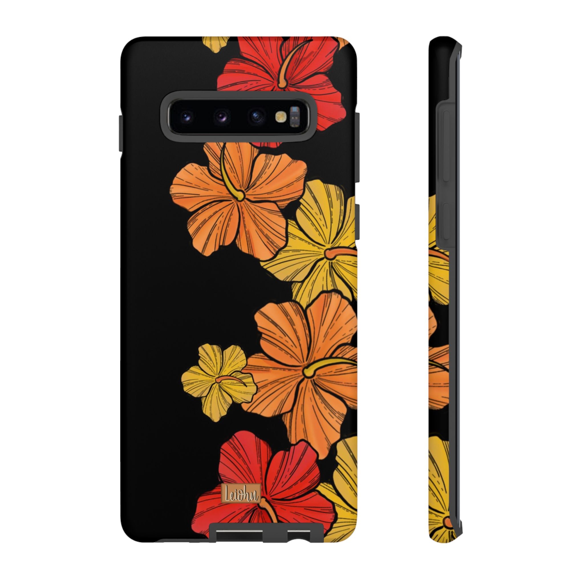 Vintage Hibiscus Pattern Samsung Galaxy Phone Case - Stylish Protective Cover for Galaxy S21/S20/S10/Note 20 - Perfect for Everyday Use, Travel & Gifting