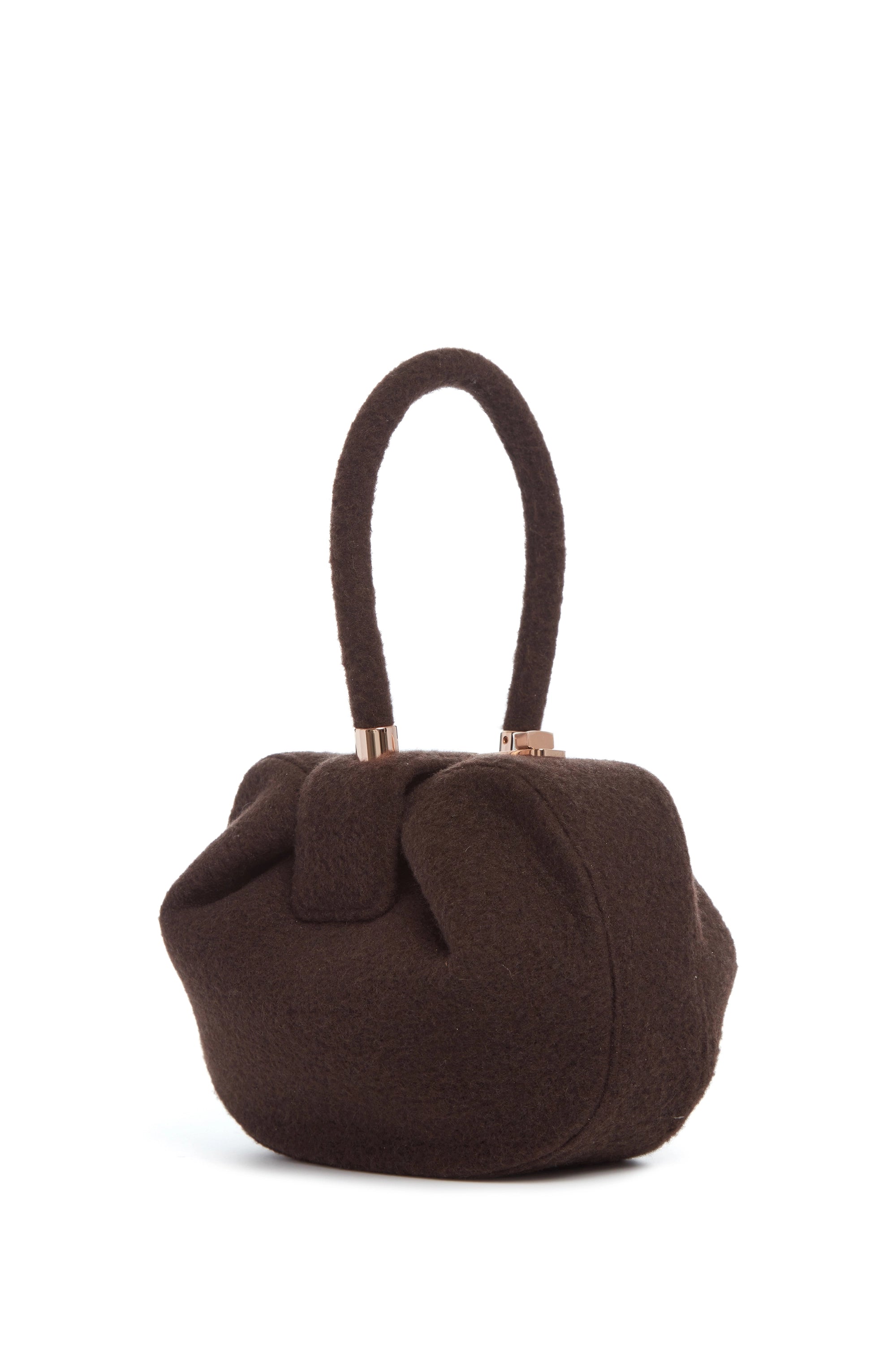 Luxury Nina Bag in Chocolate Cashmere Felt - Premium Women's Handbag for Work, Travel & Everyday Use