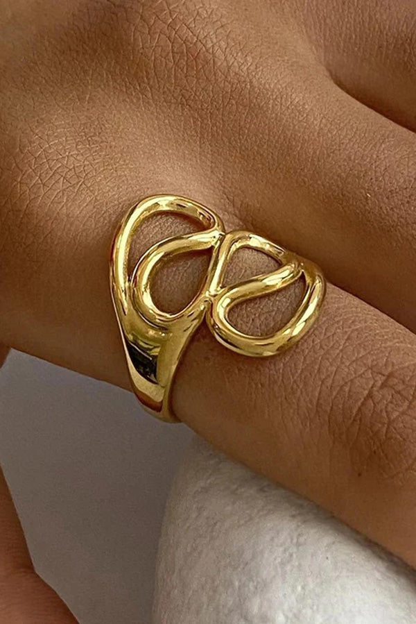 Trendy Curved Open Ring for Women - Elegant Minimalist Jewelry for Everyday Wear, Parties & Gifts