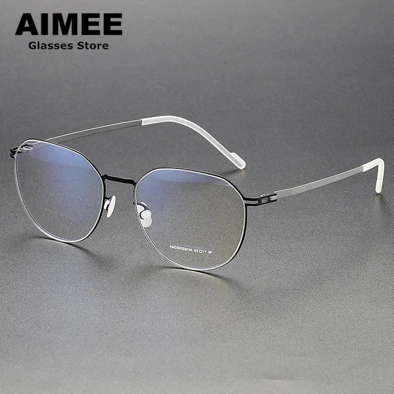 Aimee Women's Full Rim Flat Top Oval Stainless Steel Eyeglasses 13647 - Stylish Oval Frame for Women, Lightweight & Durable Eyewear for Work, Reading & Everyday Fashion