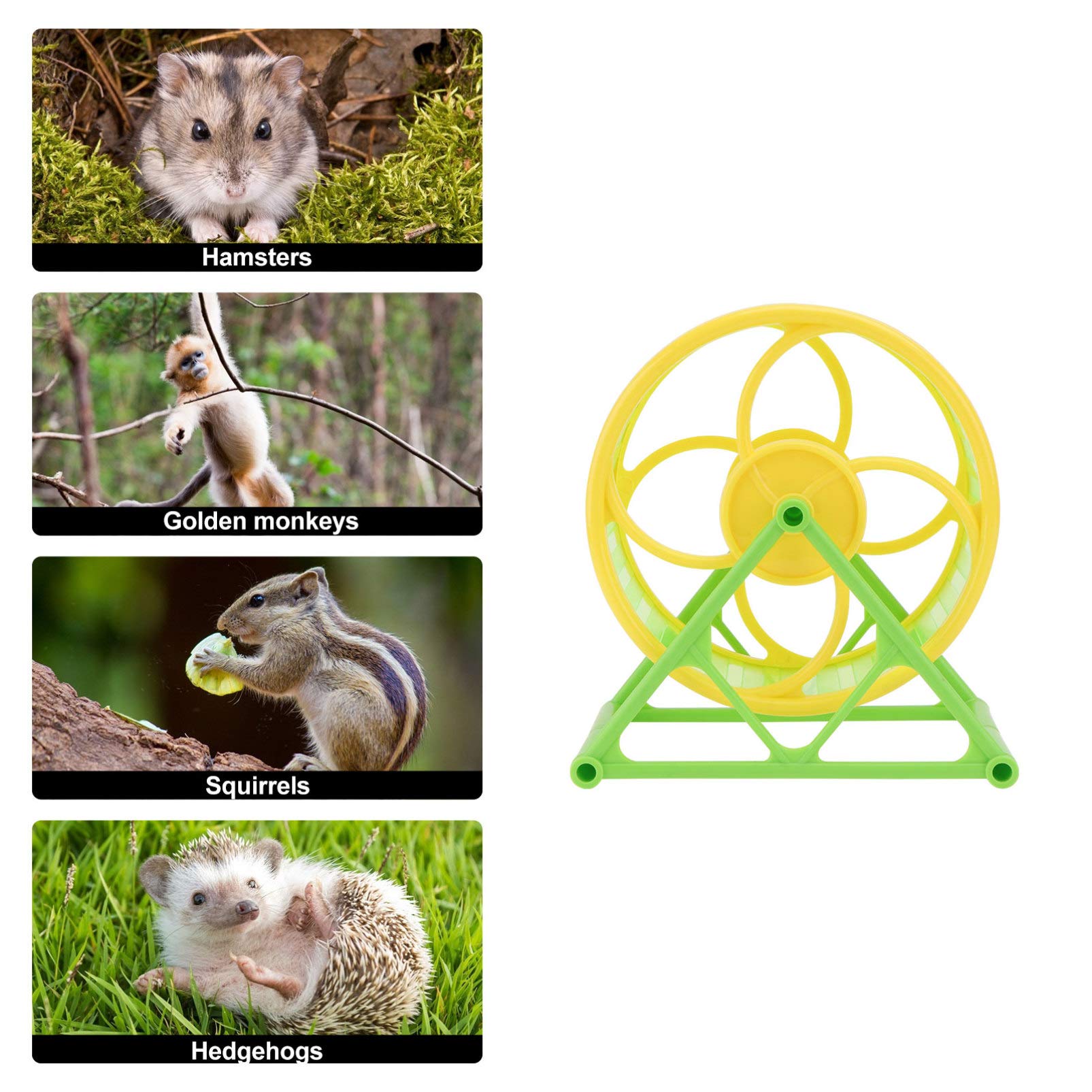 Balacoo 3-Pack Silent Hamster Exercise Wheels - Hamster Treadmill Toys for Small Pets, Chew-Proof Running Wheel for Dwarf Hamsters, Mice & Gerbils - Perfect for Cage Exercise & Stress Relief