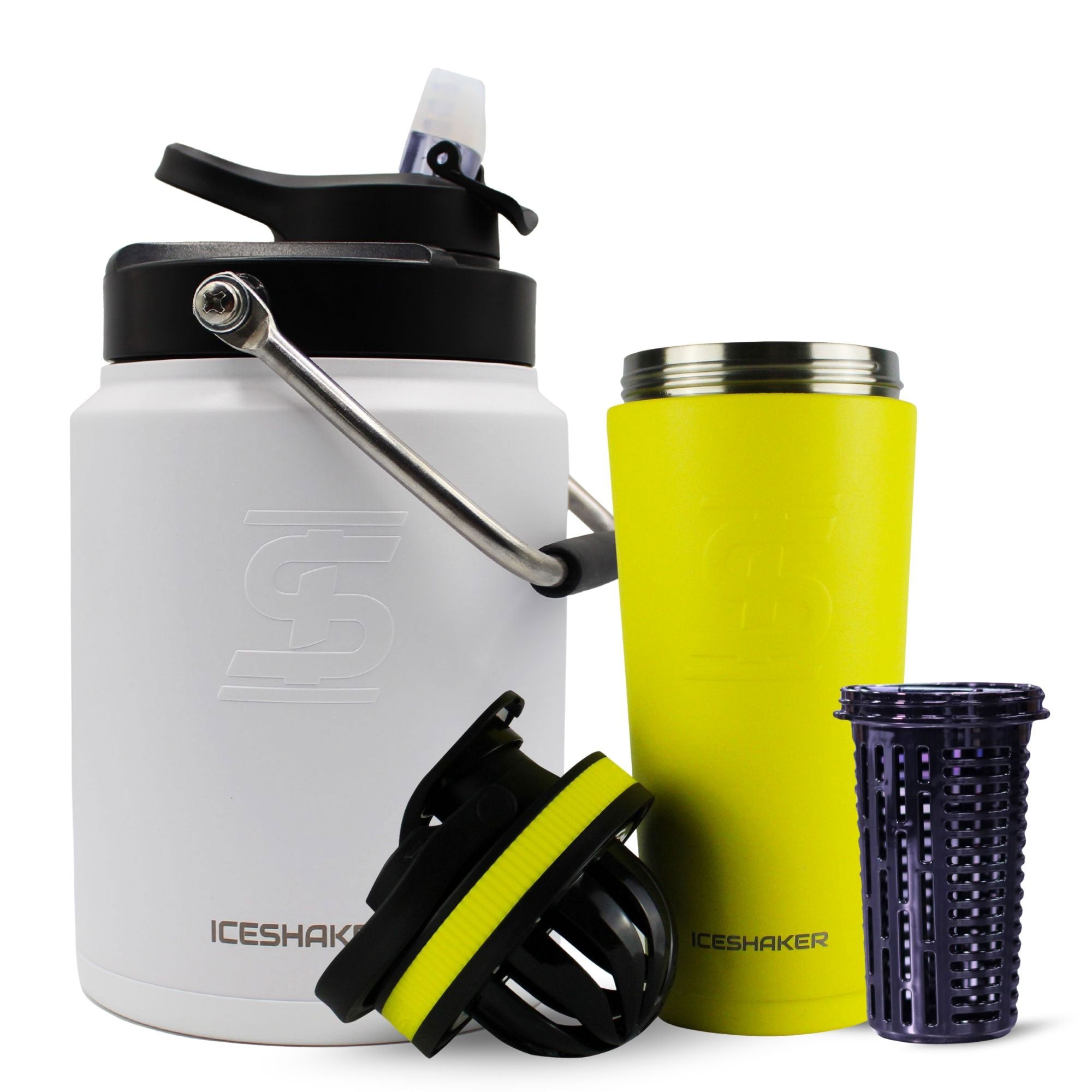 Premium Ice Shaker Hydration Pack - Insulated Water Bottle for Gym, Workout & Outdoor Sports - Leakproof & BPA-Free Shaker Cup for Protein Shakes & Cold Drinks