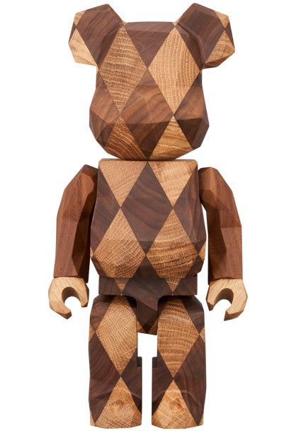 400% Bearbrick Karimoku Fragment Design Polygon Lattice Pattern Collectible Art Toy - Perfect for Home Display, Office Decor & Anime Collector's Showcase