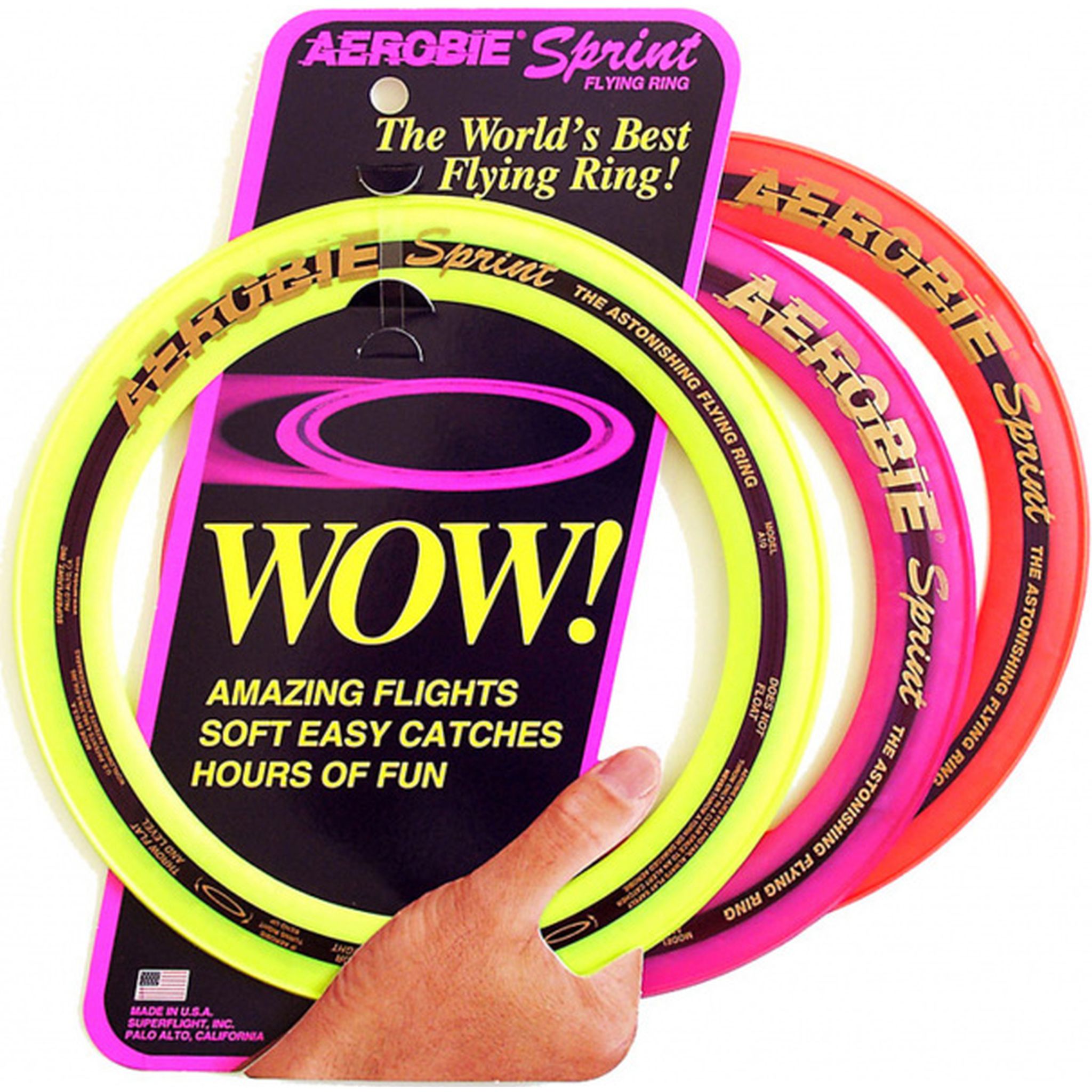 AEROBIE Sprint 10 Inch Flying Ring - High Performance Outdoor Flying Disc for Kids & Adults - Perfect for Beach, Park, and Backyard Games