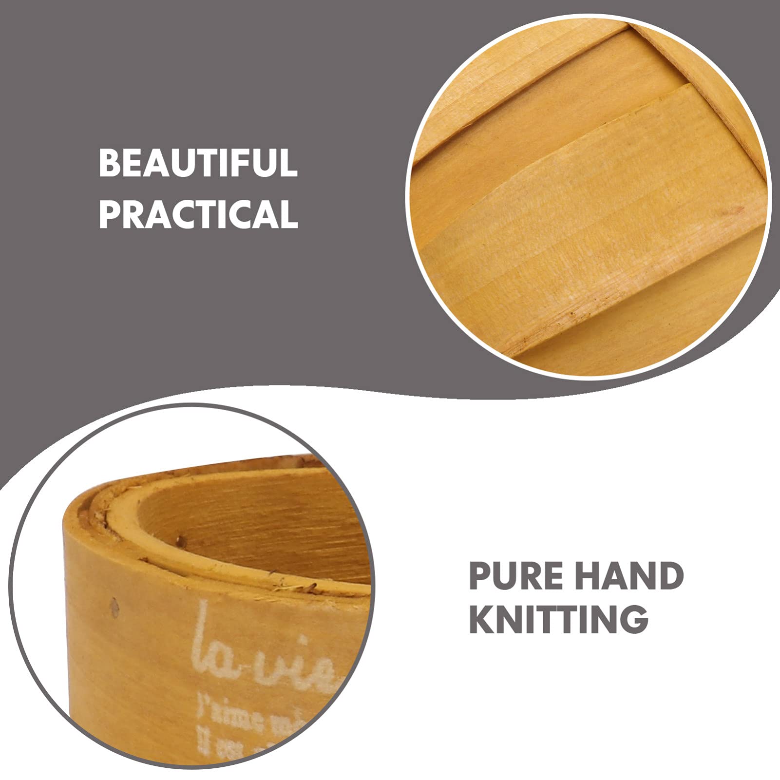 PRETYZOOM 2-Pack Wooden Wall Hanging Plant Baskets - Decorative Storage Containers for Indoor Plants, Flowers & Home Organization | Perfect for Living Room, Bedroom, Kitchen & Bathroom Decor