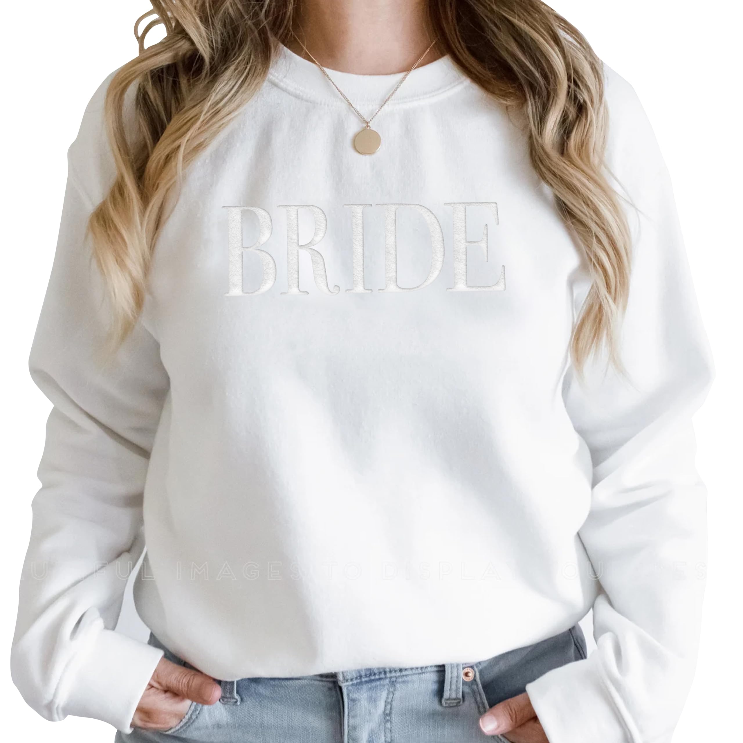 Bride Sweatshirt for Women - Comfortable Crewneck Sweater for Engagement & Wedding Gifts - Perfect for Bridal Shower, Bachelorette Party and Honeymoon