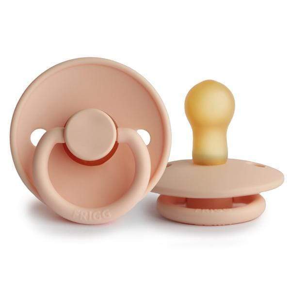 Mushie FRIGG Natural Rubber Pacifier for Babies 6-18 Months - Soothing BPA-Free Teething Pacifier for Daycare & Travel Comfort