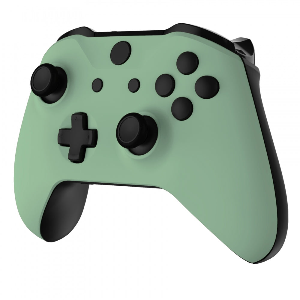 eXtremeRate Matcha Green Controller Shell Case Replacement Kit for Xbox One S & Xbox One X (Model 1708) - Custom Faceplate Cover & Front Housing - Perfect for Gaming, Streaming & Esports Tournaments