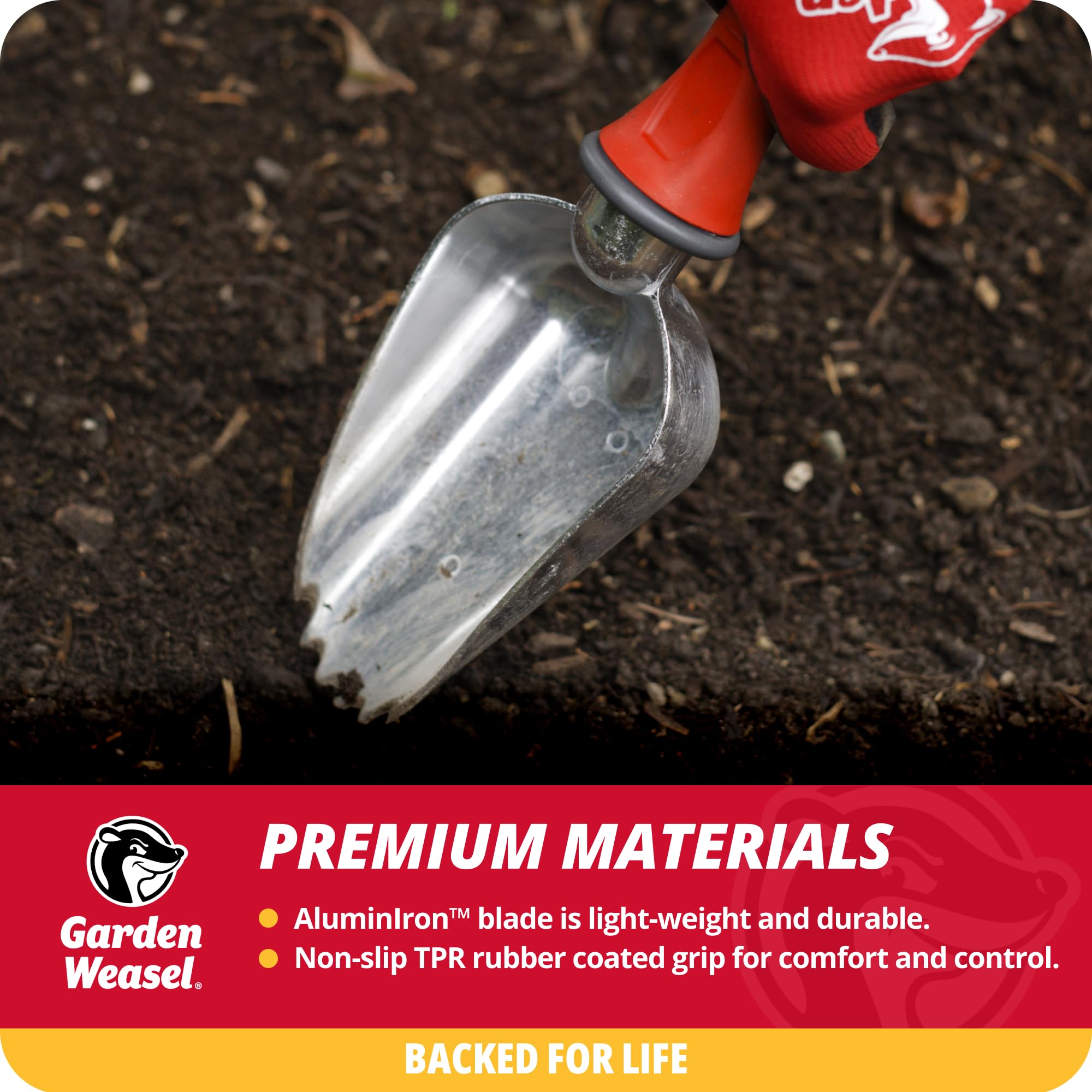 **Garden Weasel Heavy Duty Potting Scoop - Oversized Soil Digger & Transporter, Durable Mini Gardening Shovel for Planting, Transplanting & Gardening Tools (Model 91362) - Perfect for Raised Beds, Pots & Outdoor Planting**