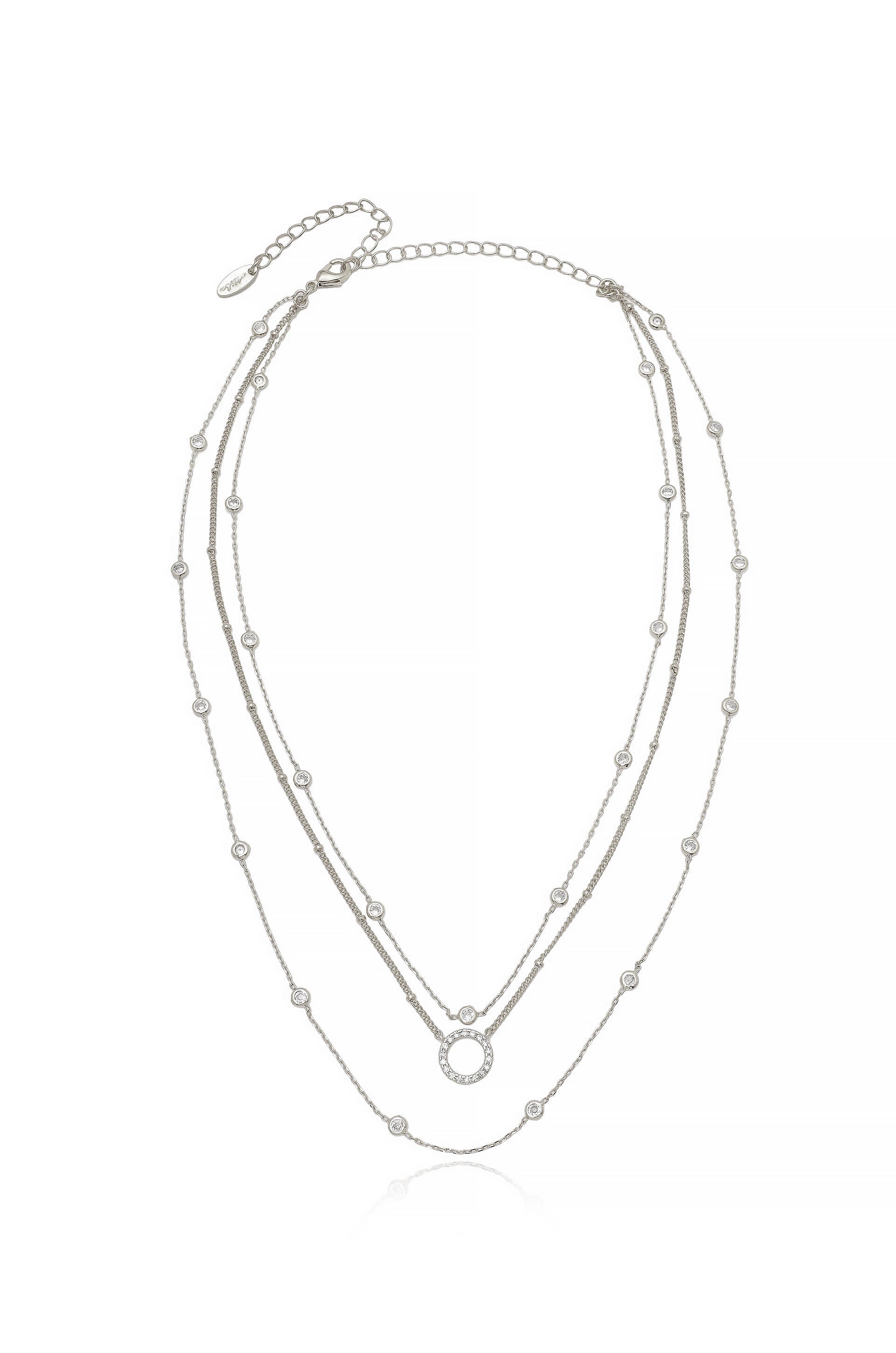 Monroe Crystal Layered Necklace for Women - Elegant Multi Strand Bohemian Jewelry for Party, Wedding & Everyday Wear