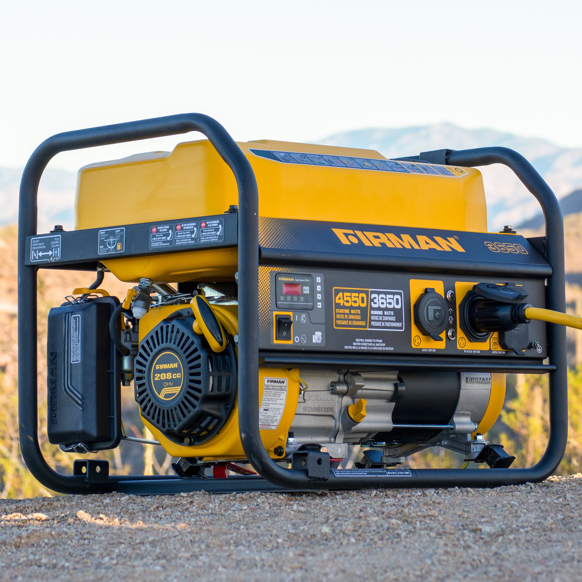 4550W Portable Gas Generator with Recoil Start - 120V Power for Camping, Emergencies & Outdoor Events