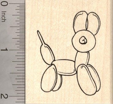 Balloon Animal Cat Rubber Stamp for DIY Crafts - Perfect for Scrapbooking, Card Making, and Party Decorations