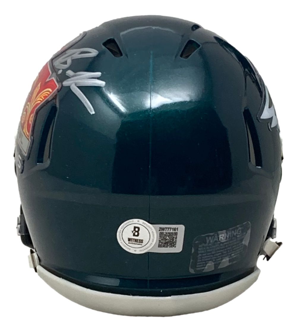 Brandon Graham Autographed Philadelphia Eagles Super Bowl LIX Mini Speed Helmet - Signed NFL Collectible for Fans & Memorabilia Enthusiasts - Perfect for Display, Gifting, and Sports Collections