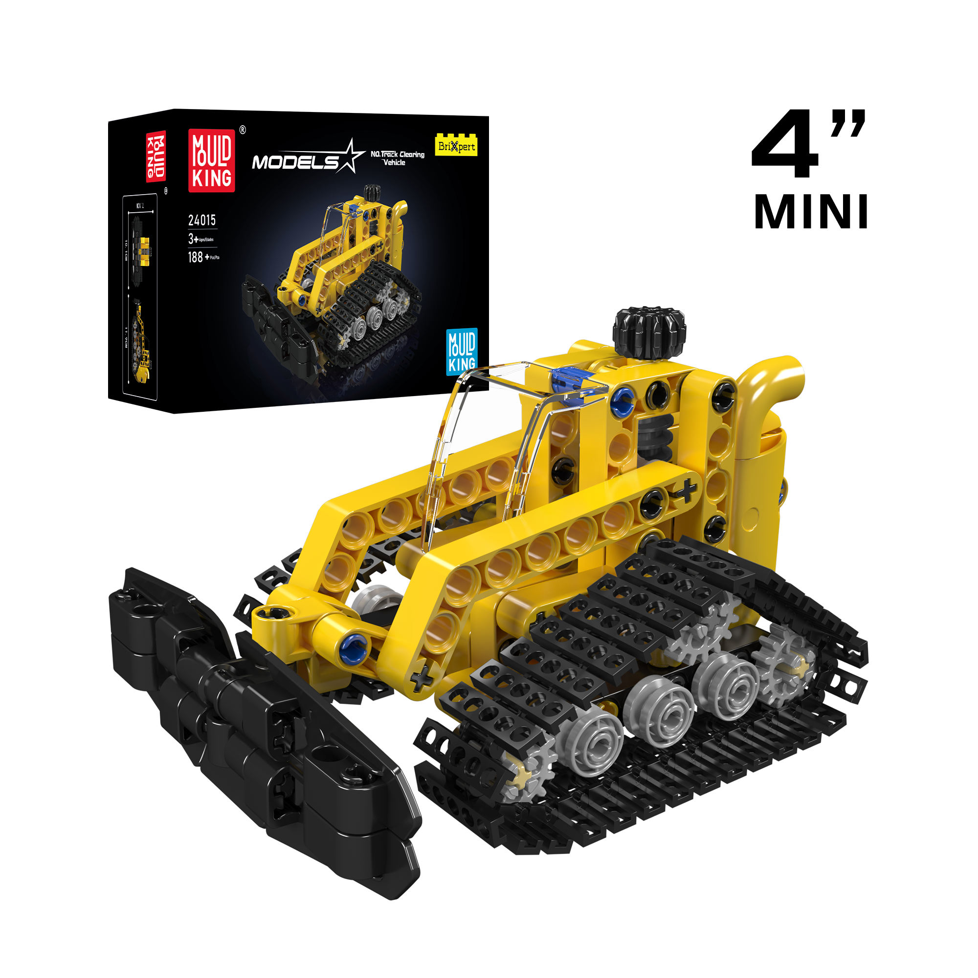 Mould King 24015 Crawler Wrecker Building Toy Set - 188 PCS Construction Truck Model Kit for Kids & Adults, STEM Educational Toys for Creative Play, Birthday Gifts, Home & Classroom Activities