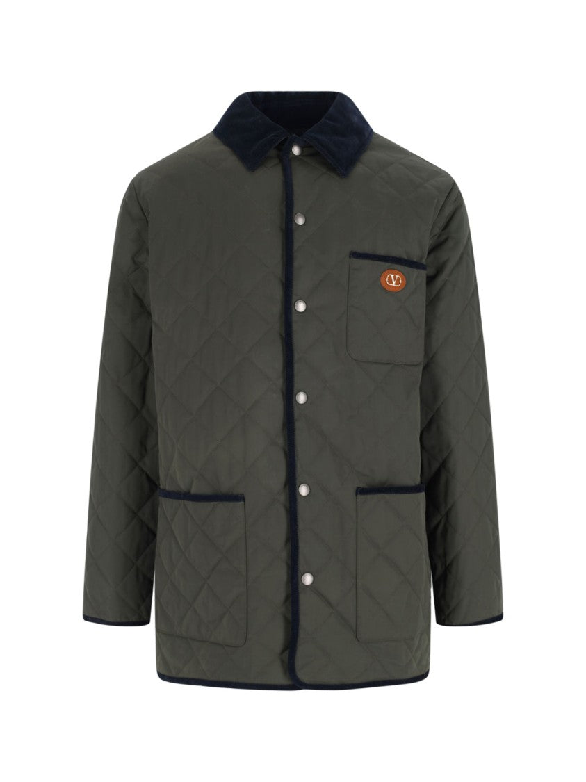 Vlogo Quilted Jacket for Women - Stylish Green Puffer Coat with Warm Filling | Perfect for Winter Outdoor Activities, Casual Wear & Travel