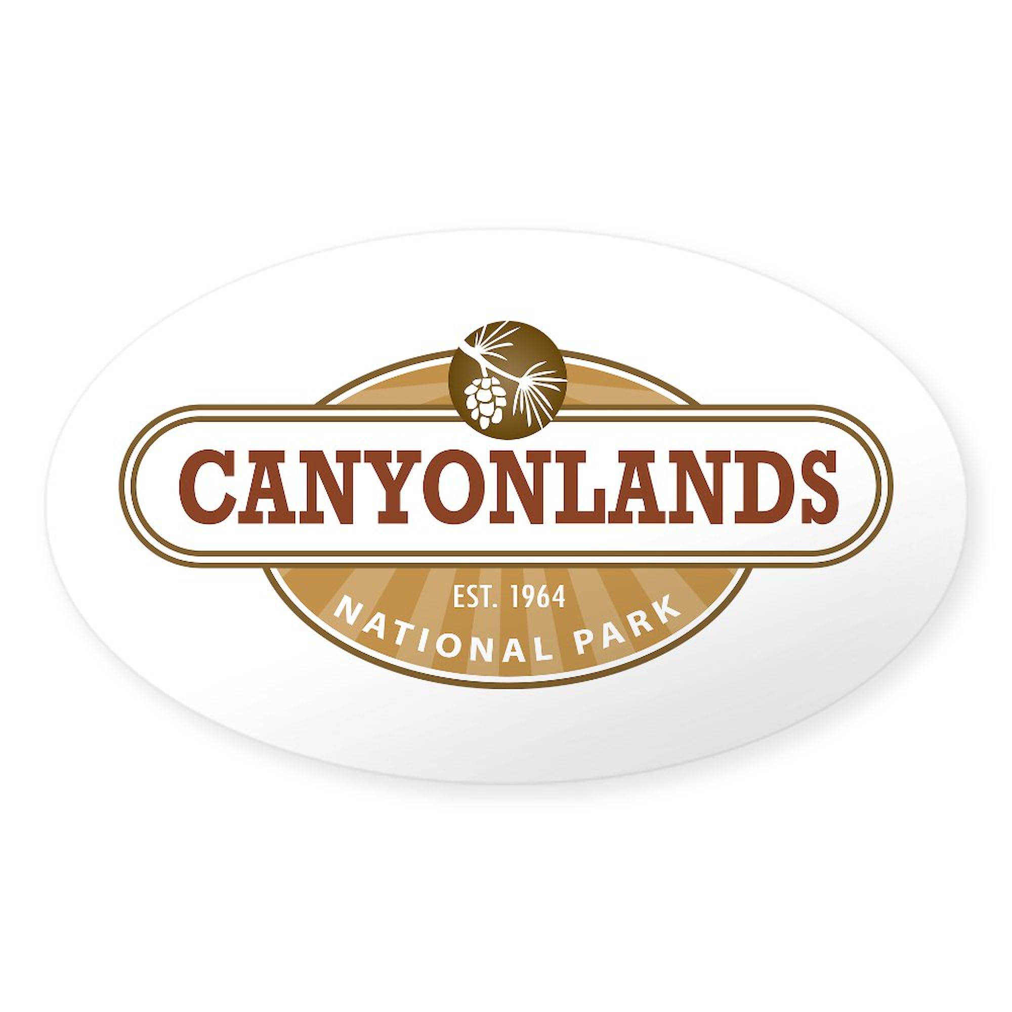Canyonlands National Park Oval Car Bumper Sticker - Waterproof Vinyl Decal for Cars, Trucks, Laptops & Travel Gear | Perfect for Outdoor Enthusiasts & Road Trips