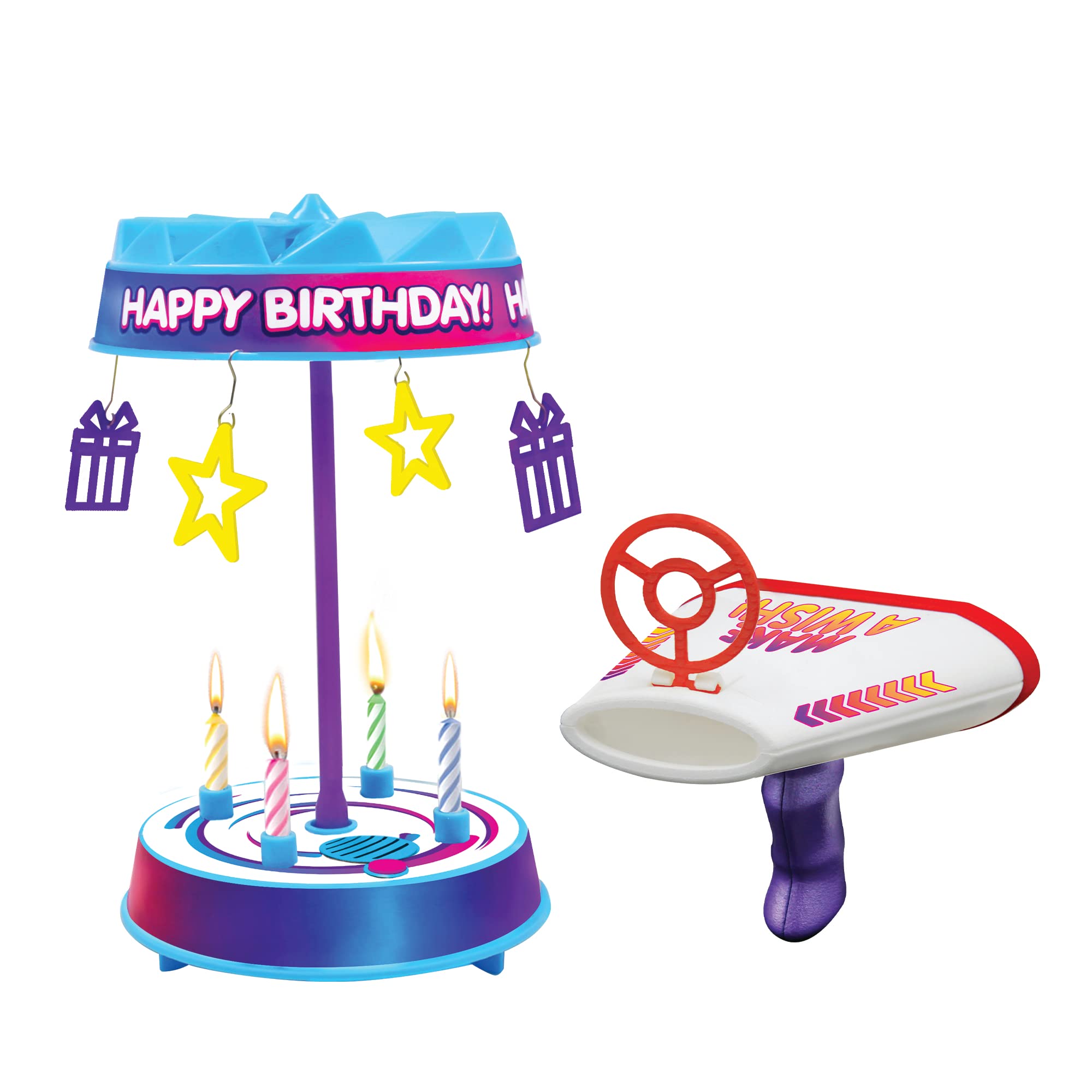Spincredible Candle - Singing Spinning Cake Topper with Birthday Candle Air Cannon | Safe & Fun Way to Blow Out Candles | Perfect for Birthday Parties, Celebrations & Surprise Moments