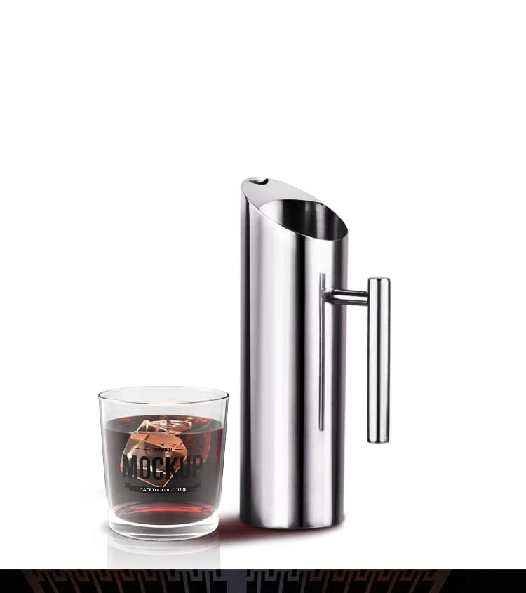 1L/1.5L/2L Large Capacity 304 Stainless Steel Water Pitcher - Insulated Cold Water Jug with Handle for Kitchen, Coffee, Tea & Beverages - Perfect for Home, Office & Outdoor Use