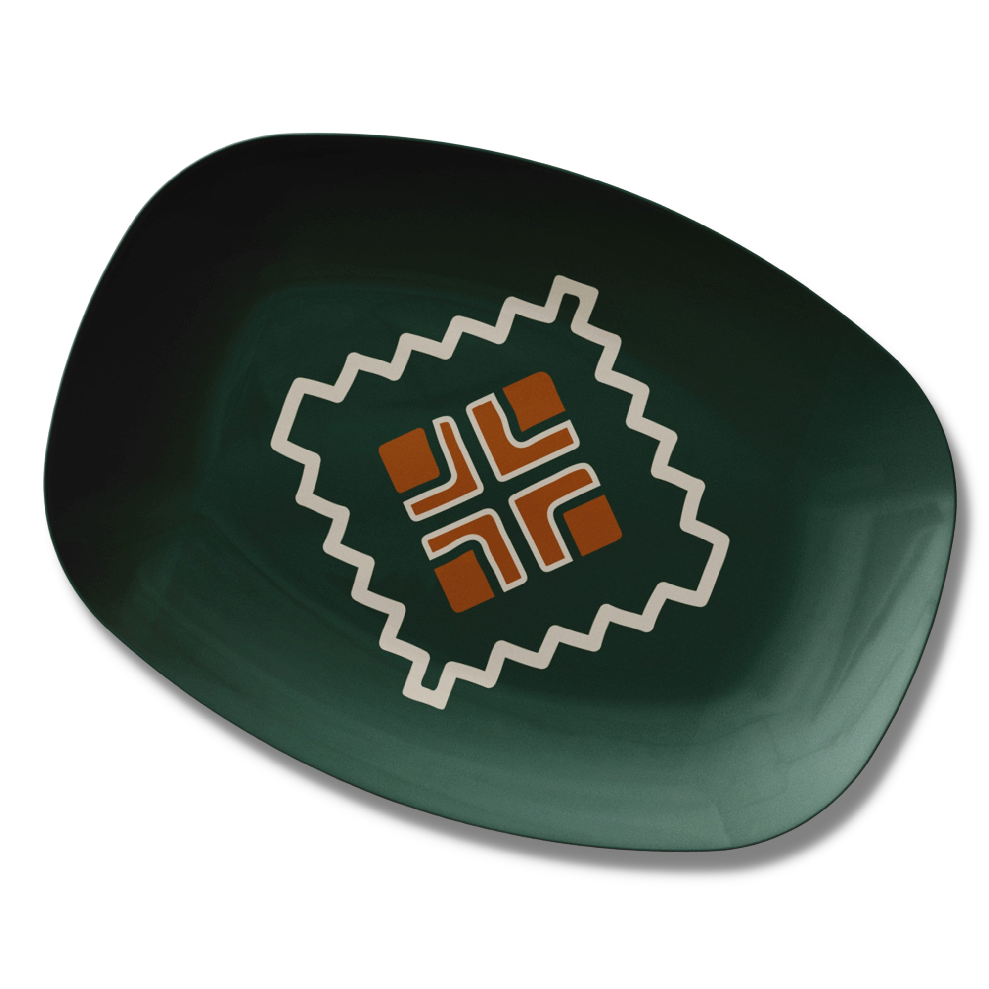 Eco-Friendly Plastic Serving Platter - Durable & Lightweight Dinnerware for Parties, Picnics & Outdoor Dining | Forest Hills Southwestern Style