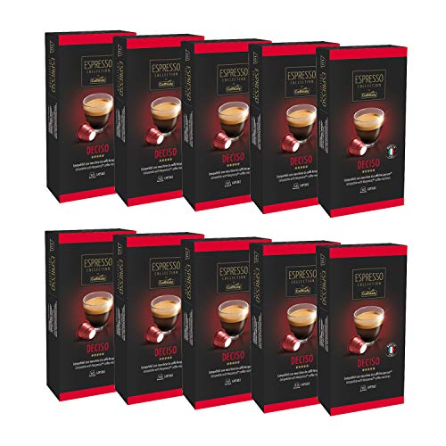 **Caffitaly Nespresso Compatible Coffee Pods - Intensity 10 Deciso (100 Capsules) - Strong Espresso for Home & Office Use**