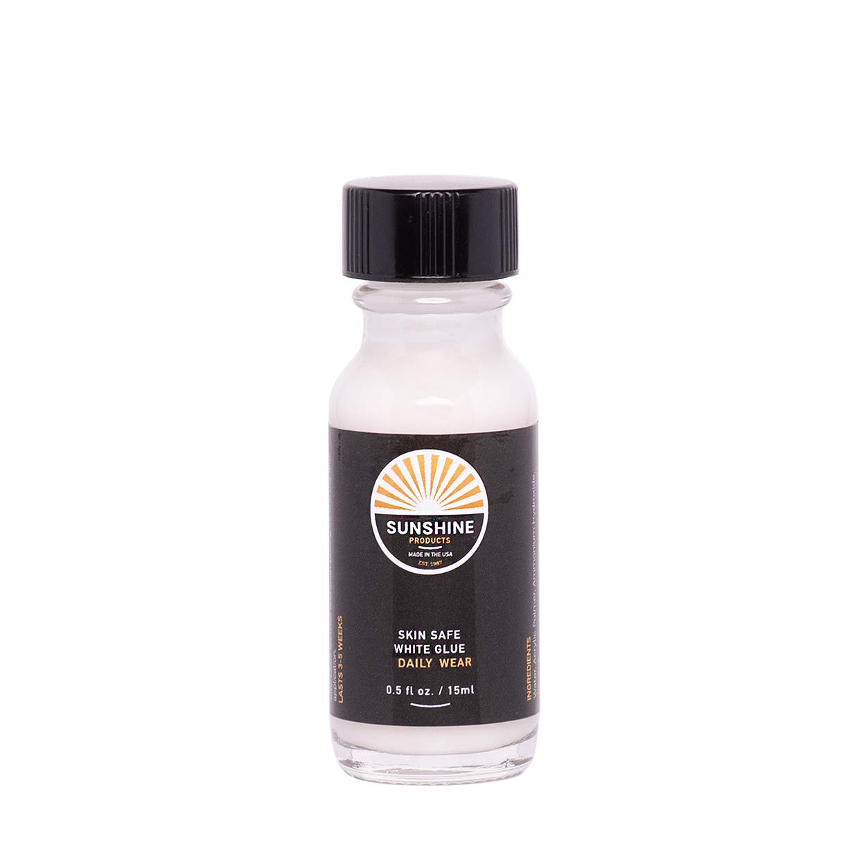 Sunshine Bond White Glue - Strong Hold Hair Replacement Adhesive for Poly & Lace Wigs, Toupees - Invisible, Waterproof, Sweatproof - Daily Use for Natural Look - Perfect for Workouts, Swimming & Everyday Wear