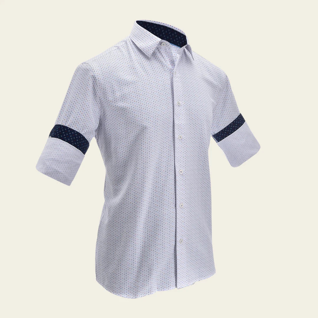 CM21060 Men's Cuadra White Dress Shirt - Slim Fit Formal Business Shirt for Office, Wedding & Special Occasions