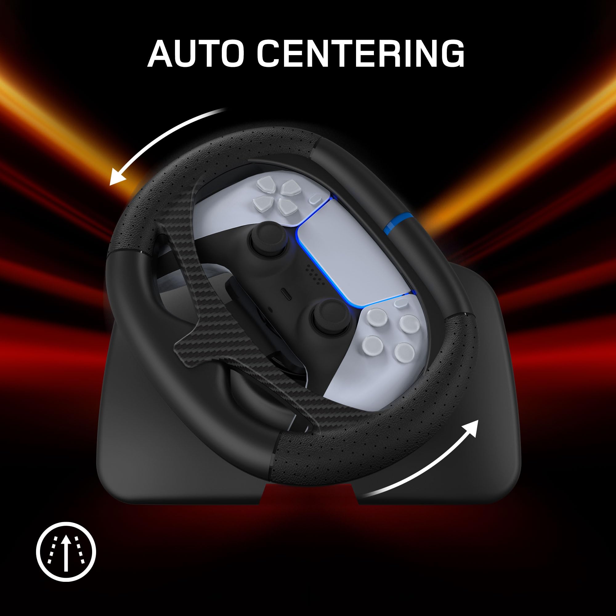 BASEKAMP AERO Racing Wheel Dock for PS5, PC, Steam Deck - Auto Centering - GT7 Compatible - Perfect for Racing Simulators
