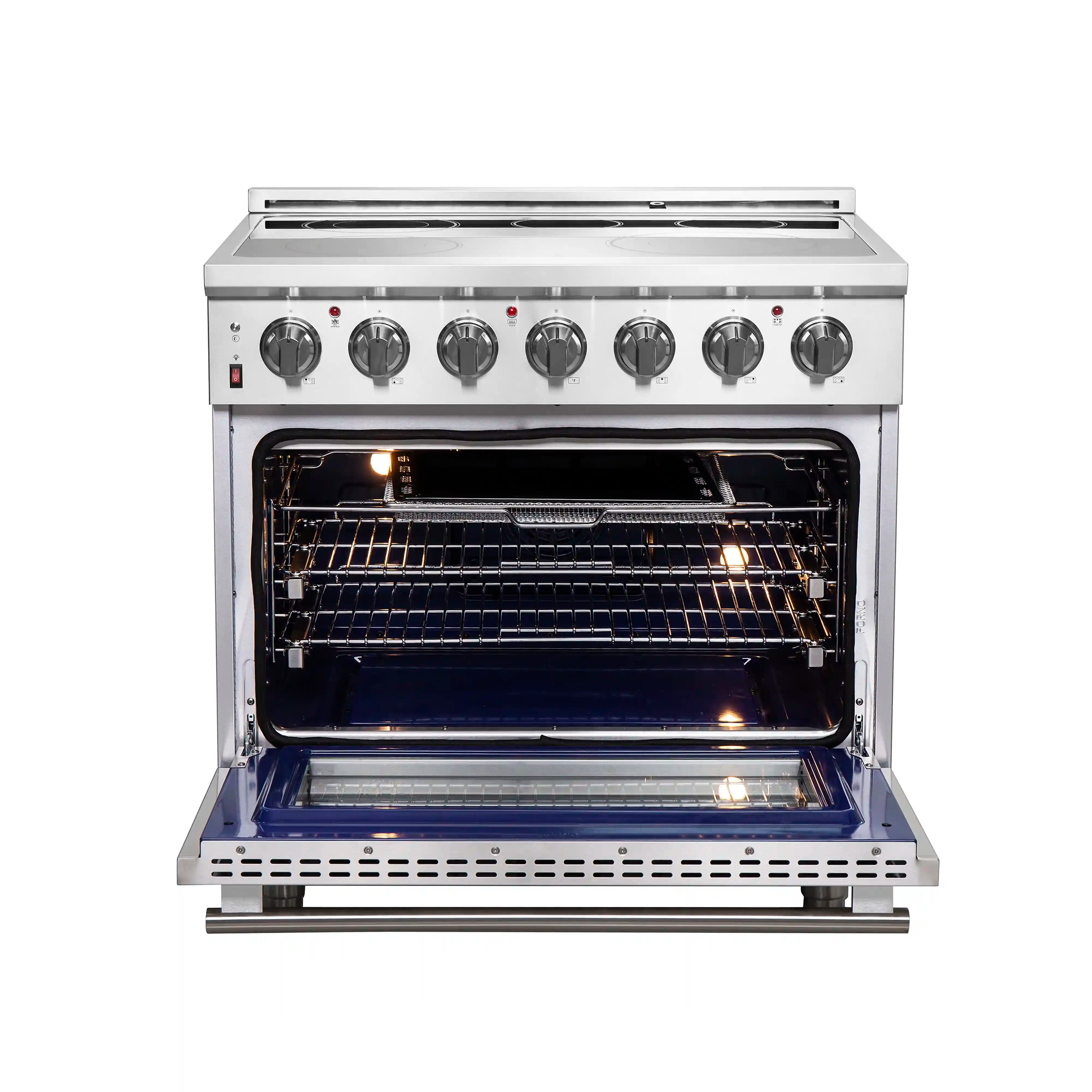 Forno Massimo 36 Inch Freestanding Electric Range - Stainless Steel (FFSEL6020 36) | Professional Kitchen Appliance for Home Cooking & Baking