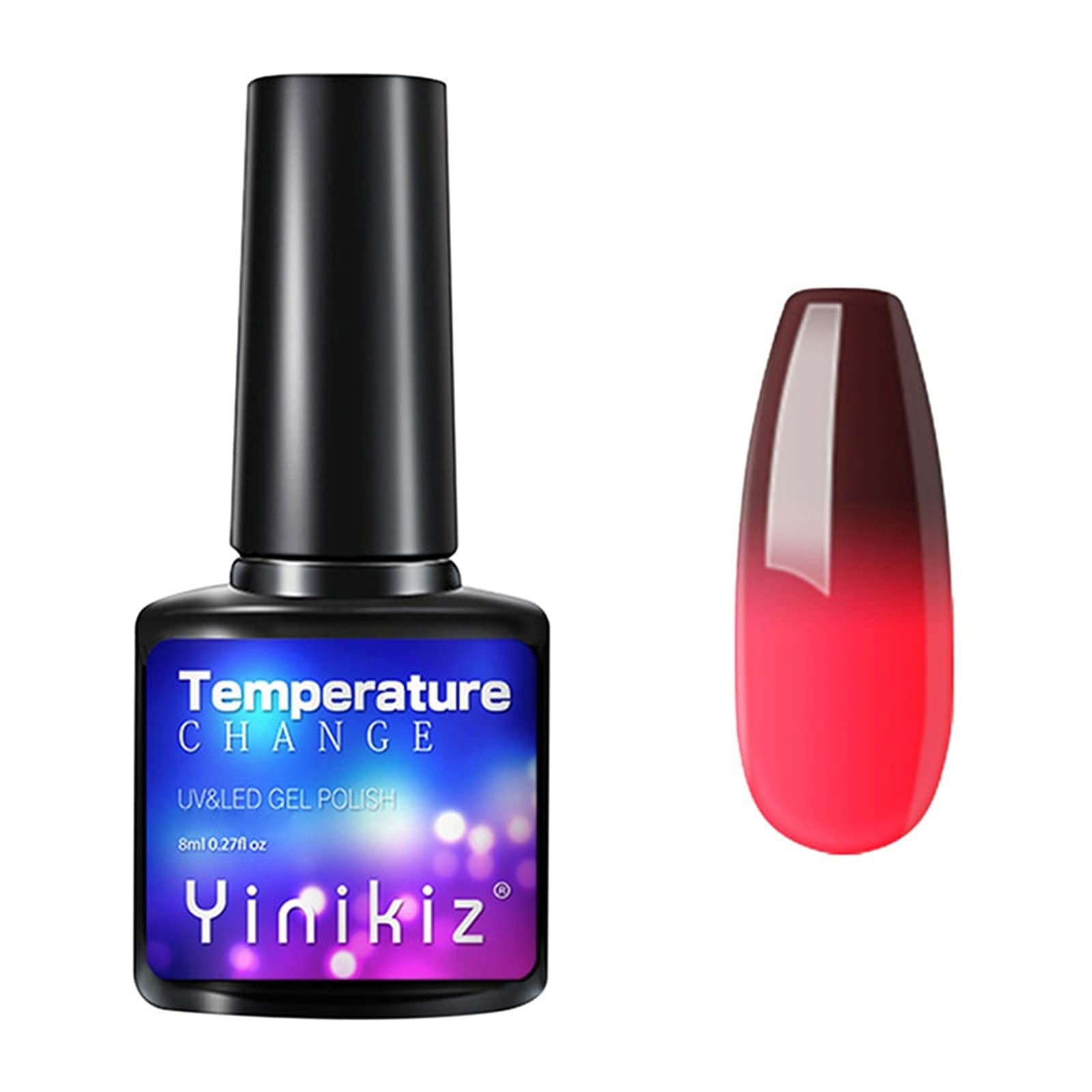 Temperature Changing Gel Nail Polish - Winter Color Collection for Women & Girls | Trendy Natural Nail Art Manicure Gel | Salon & Home DIY Use | Perfect for Parties, Holidays & Special Occasions