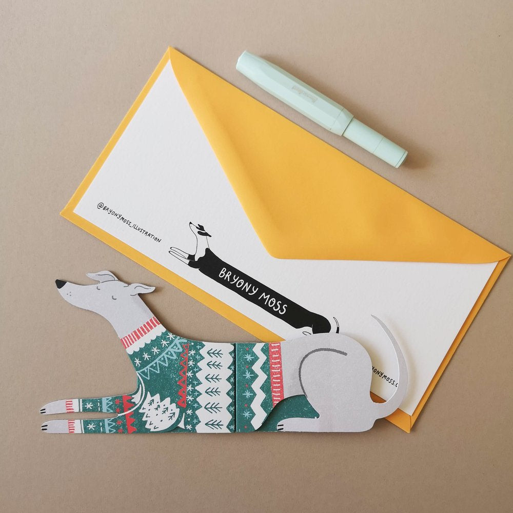 Bryony Moss Long Doggo Buddy Card - Personalized Pet Memorial Gift for Dogs - Perfect for Sympathy, Condolence, and Remembrance Scenes