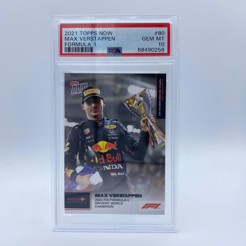 PSA 10 Graded Max Verstappen 2021 FIA Formula 1 World Champion #80 Trading Card - Perfect for Collectors, Sports Memorabilia & F1 Racing Fans