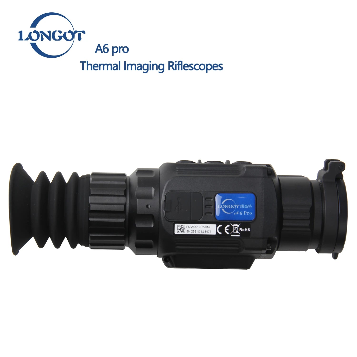 LONGOT A6 PRO Thermal Imaging Riflescope - Hunting Rifle Scope with Night Vision & Sight Imager Camera for Outdoor Hunting, Wildlife Observation, and Nighttime Security Surveillance