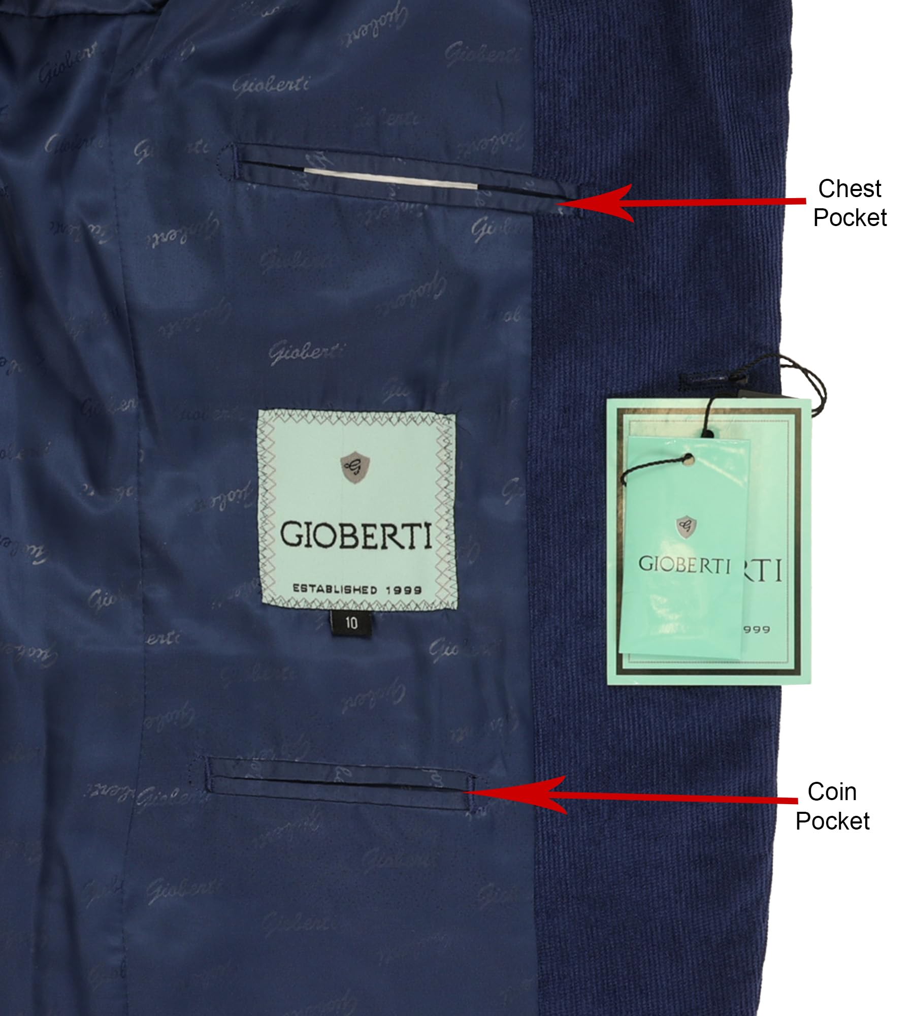 Gioberti Kids & Boys Corduroy Blazer Jacket - Stylish Formal Wear for School, Parties & Special Occasions
