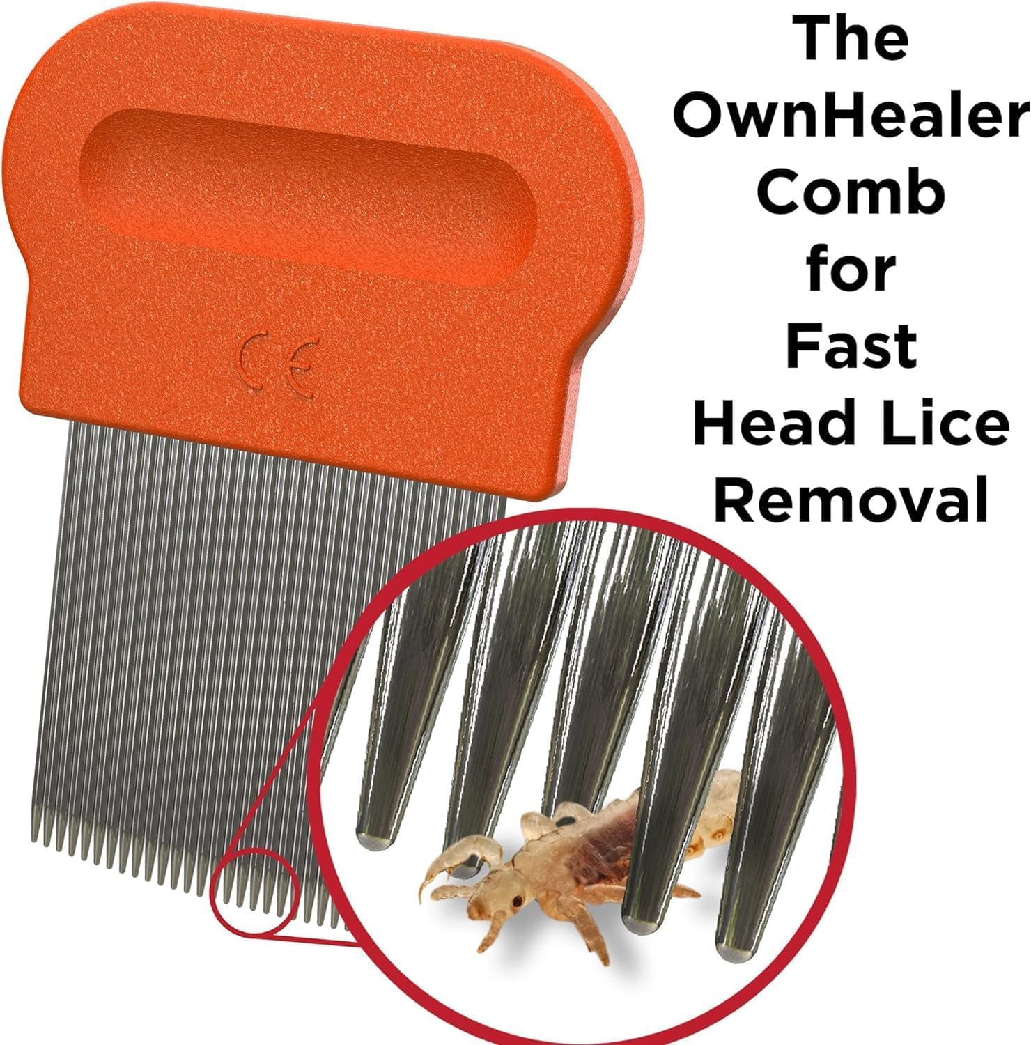 Professional Stainless Steel Head Lice Comb for Women & Kids - Effective Lice and Nit Removal Treatment - Anti Lice Comb for Hair Care - Perfect for Home, School & Travel Use (Pack of 1)