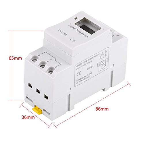 15A Digital Timer Switch - 7 Day Programmable LCD Relay Timer for Lamps, Fans & TV (12V) | Perfect for Home Automation & Energy Saving