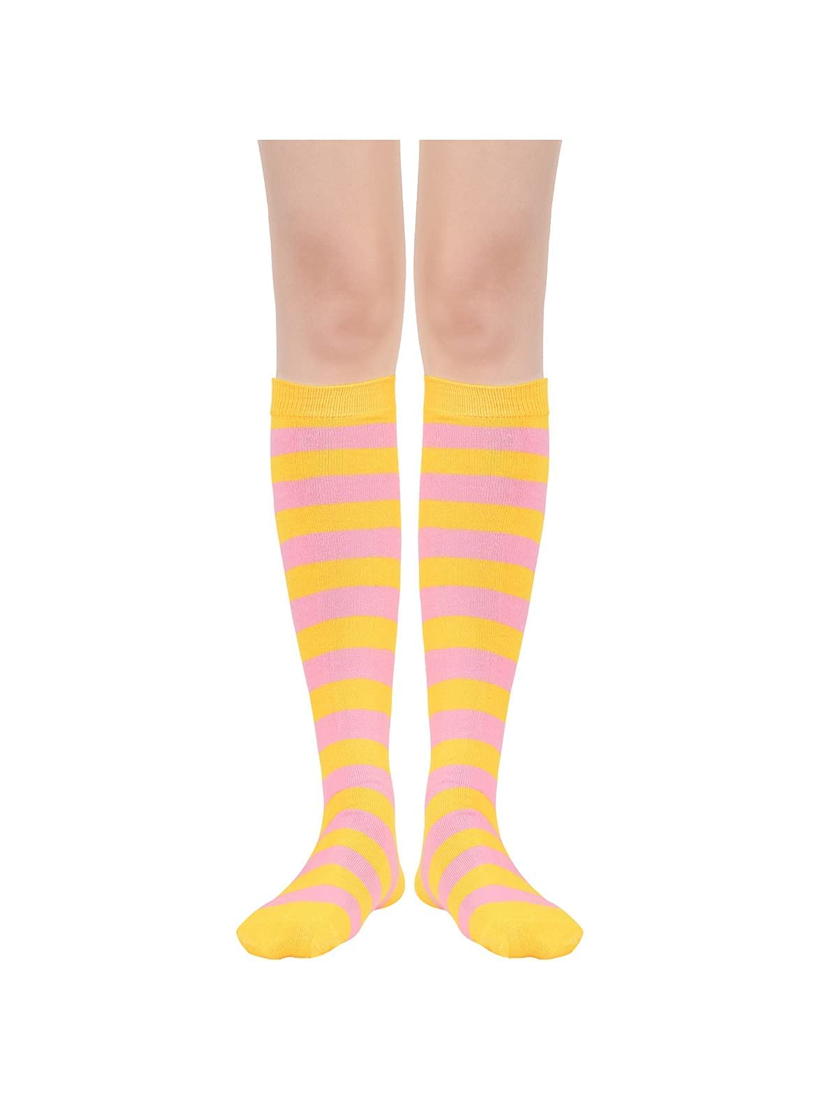 Century Star Women's Knee High Compression Socks - Athletic Running & Casual Wear - Triple Striped Long Tube Socks for Circulation Support - Perfect for Workouts, Nursing & Everyday Comfort