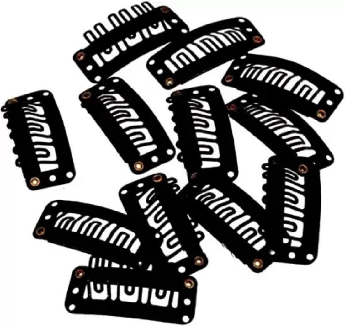 Abrish Hair Extension Snap Clips - Medium Wig Grips for Secure Hold | Hair Patch Clips & Toupee Accessories | Perfect for Cosplay, Daily Styling & Hair Loss Solutions