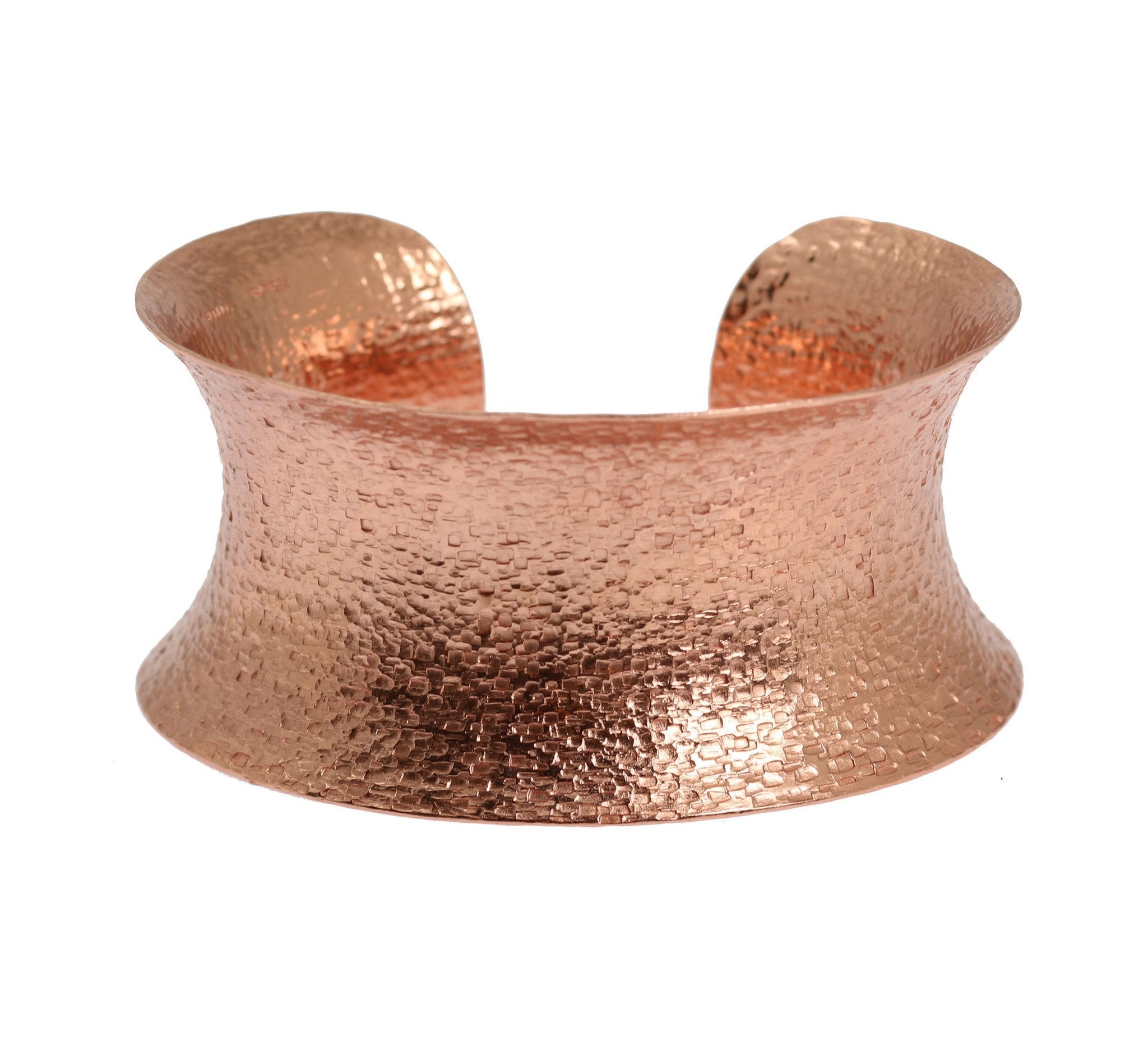 Handmade Textured Copper Cuff Bracelet for Women - Boho Chic Jewelry Gift for Her - Perfect for Casual Wear, Date Nights & Festival Outfits