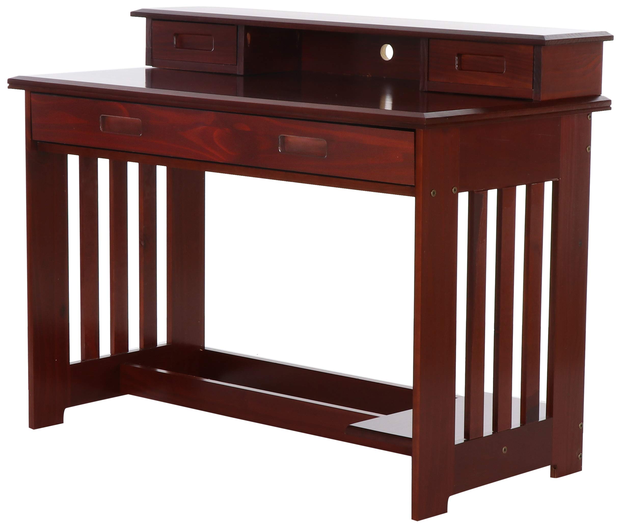 Discovery World Furniture Merlot Wood Desk with Hutch and Chair Set - Perfect for Home Office, Study Room & Workspace
