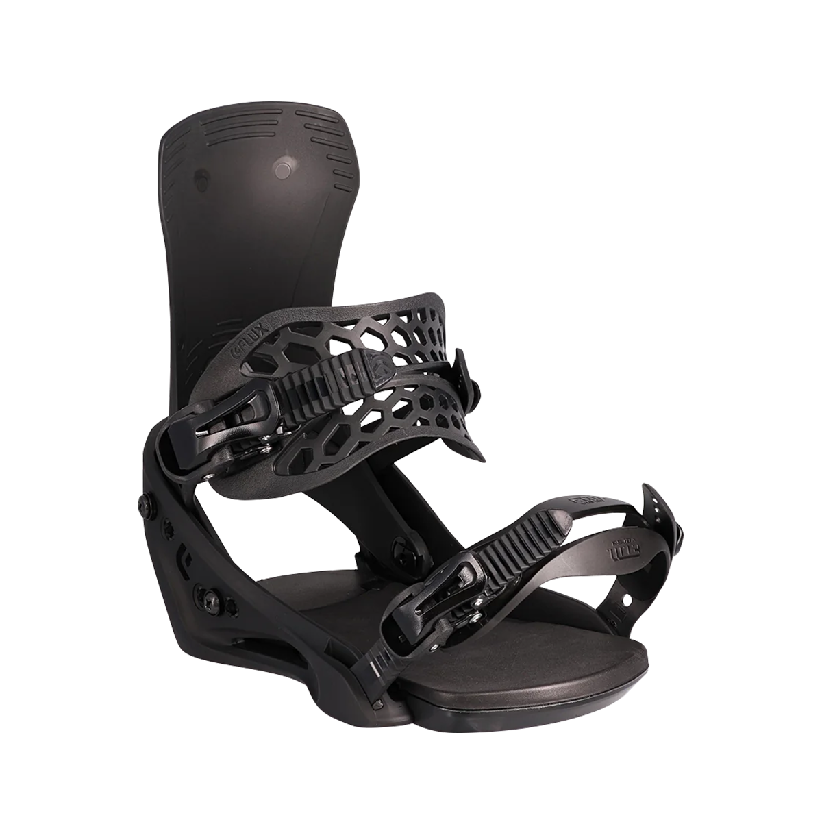 Flux 2025 EM Snowboard Bindings - Black | High-Performance Snowboard Bindings for All-Mountain & Freestyle Riding | Perfect for Powder, Park & Backcountry Adventures