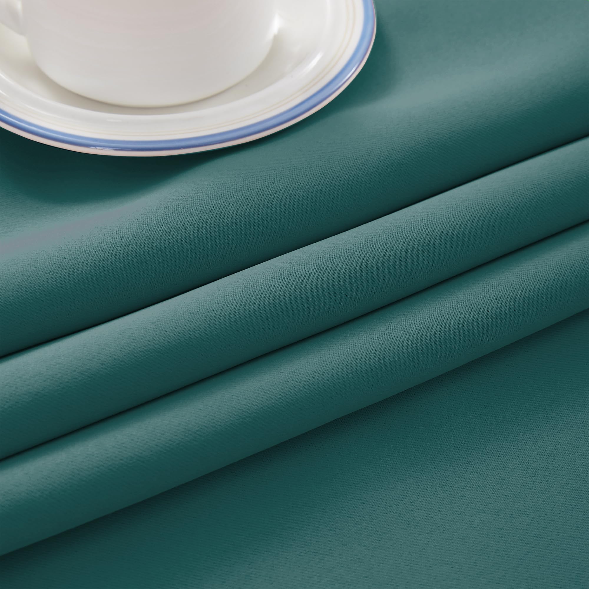 Thermal Insulated Blackout Curtains 42x54 Inch - Antique Copper Grommet Drapes for Bedroom, Living Room & Basement Windows | Noise Reducing & Energy Saving | 1 Pair Teal Green Panels for Christmas Decor
