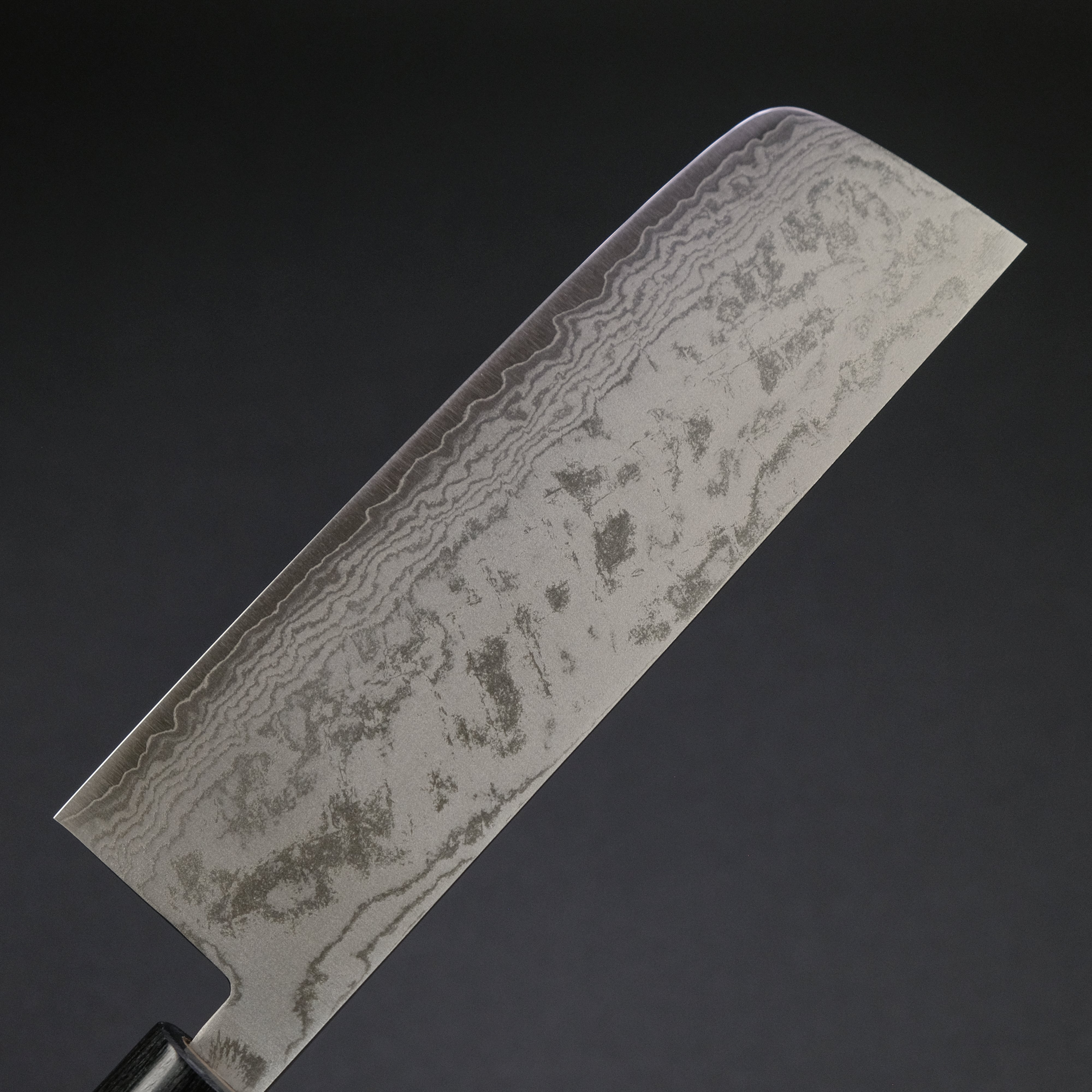 Premium Hitohira NM Damascus Nakiri Knife 165mm - Japanese Chef Knife with Rosewood Handle - Perfect for Sushi, Vegetables & Precision Cutting