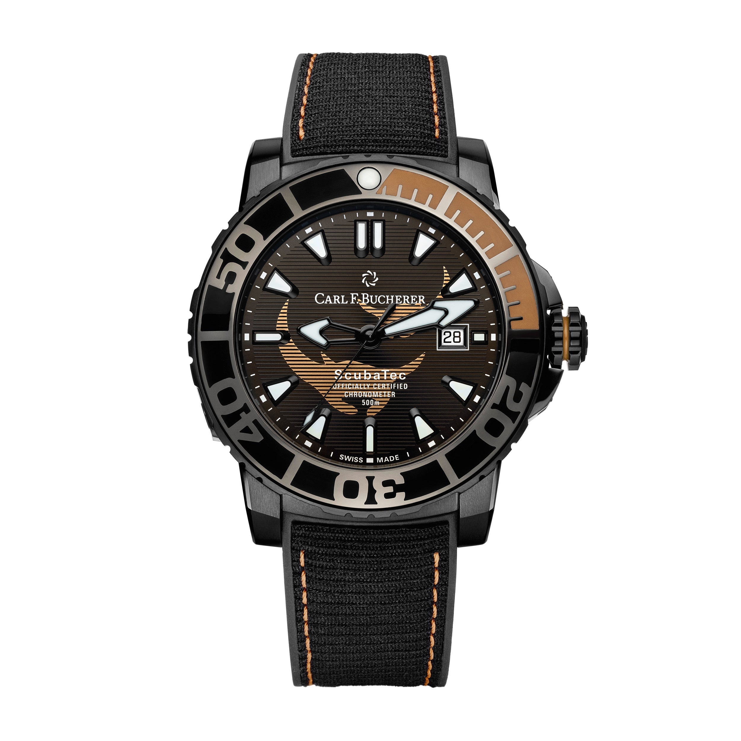 Patravi ScubaTec Black Manta Special Edition Dive Watch - Luxury Swiss Automatic Diving Watch for Men - Perfect for Professional Divers & Water Sports Enthusiasts